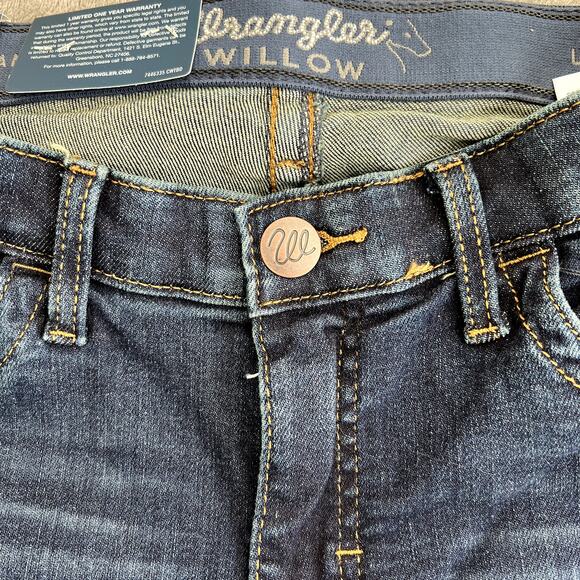 Wrangler Willow Riding Jeans Women's 26/1 x 32 Bootcut Dark Wash Stretch Waist - Picture 3 of 11